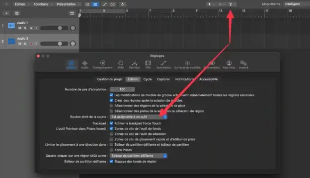 Exploitez le troisième outil de logic Pro