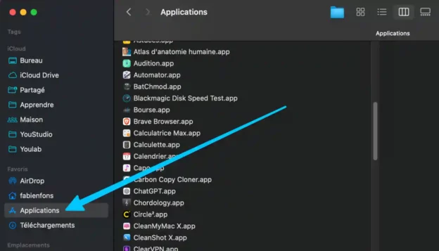 Les 4 façons d’aller dans le dossier Applications de votre