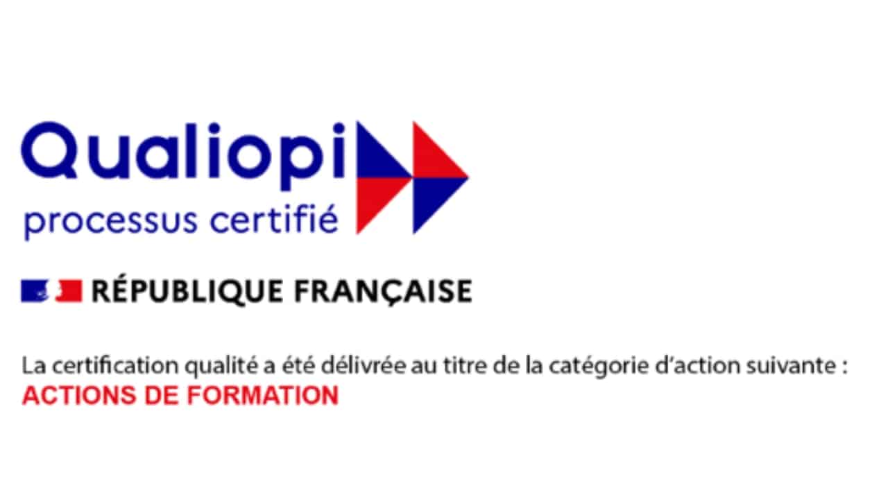 YouStudio, centre de formation professionnelle certifié Qualiopi pour les actions de formation.