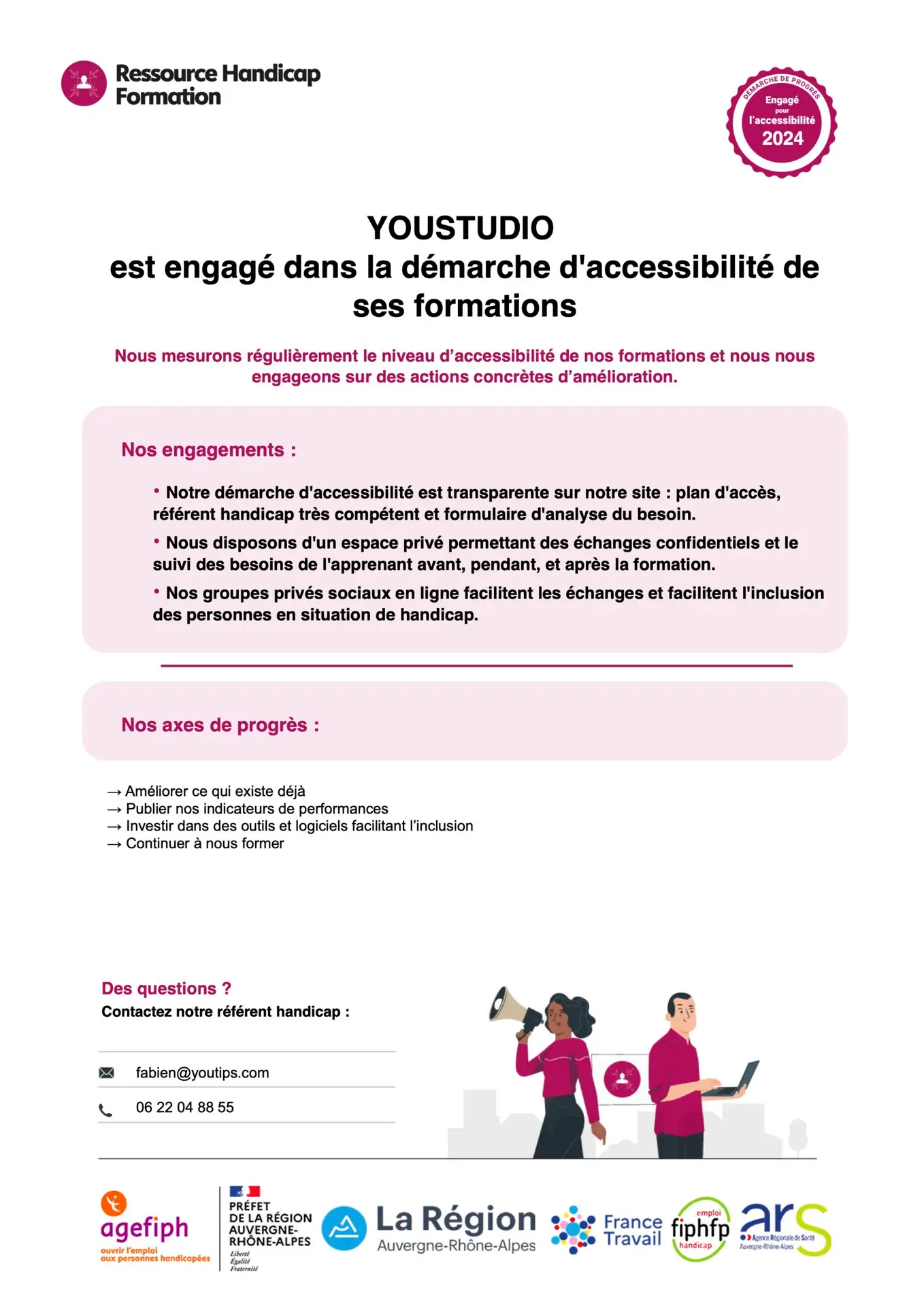 Démarche accessibilité de YouStudio formations