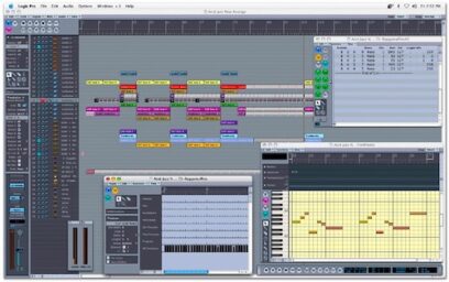 Interface de Logic pro 7 en 2004