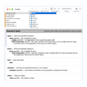 glossaire apple applescript
