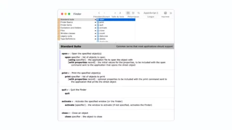 glossaire apple applescript