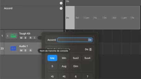 la piste accord de logic pro 11