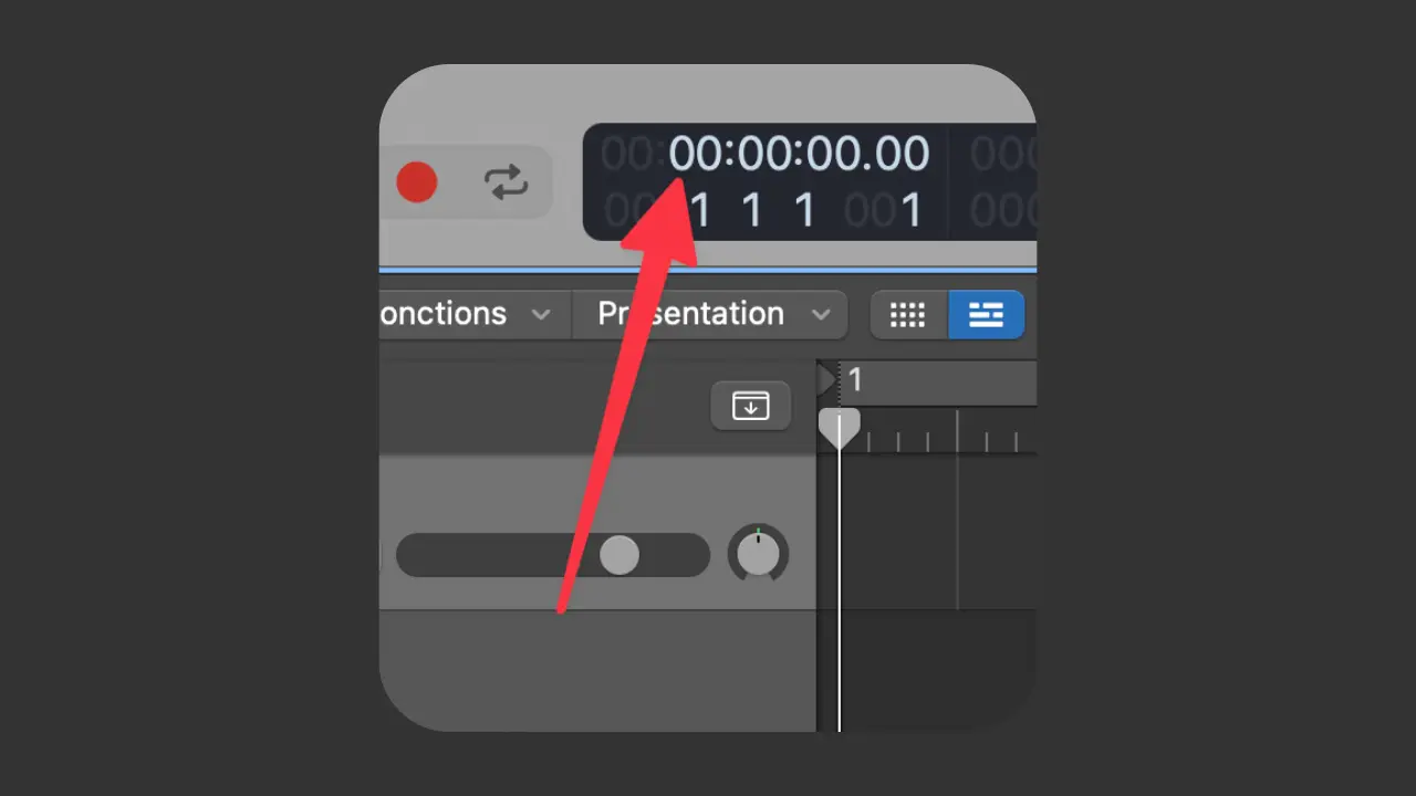 Astuce Logic Pro : remettre le temps à 00 au début d'un projet logic pro
