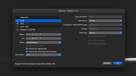 [astuce minute] bouncer dans logic pro