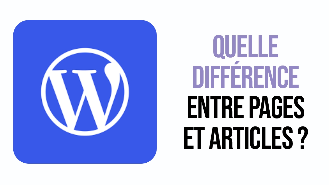 différence page article WordPress